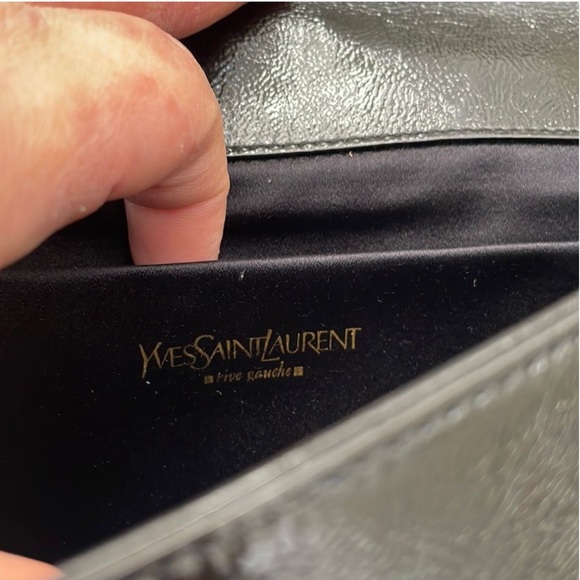 YSL Patient Leather Black Clutch Bag - Picture 11 of 11